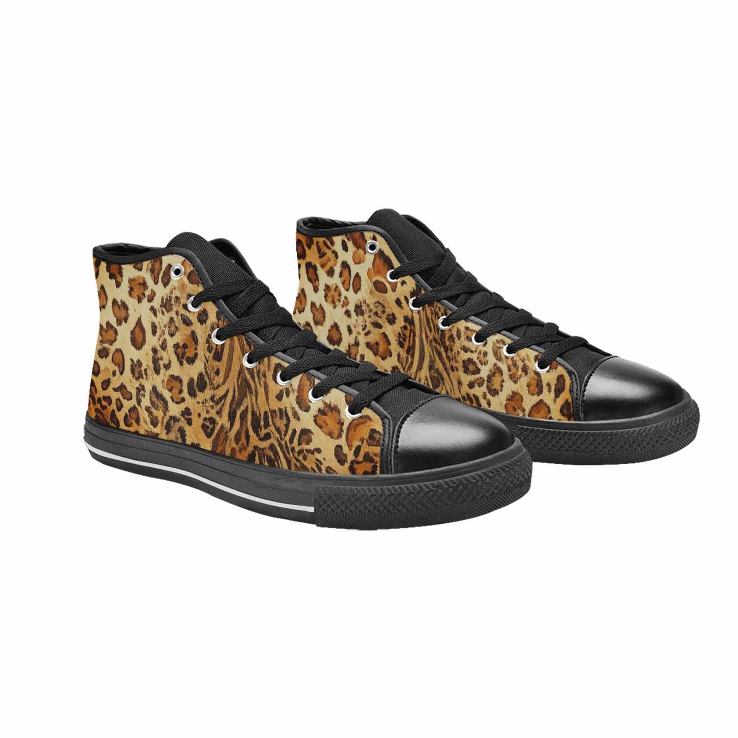 MEN'S Animal Print High Top Canvas Vivid Custom Sneakers