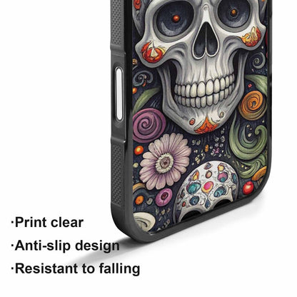 iPhone 17 Case — Greyscale Black And White Gothic Skulls, Customized Protective Case