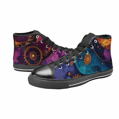 MEN'S Steampunk Galaxy High Top Canvas Grunge Custom Shoes