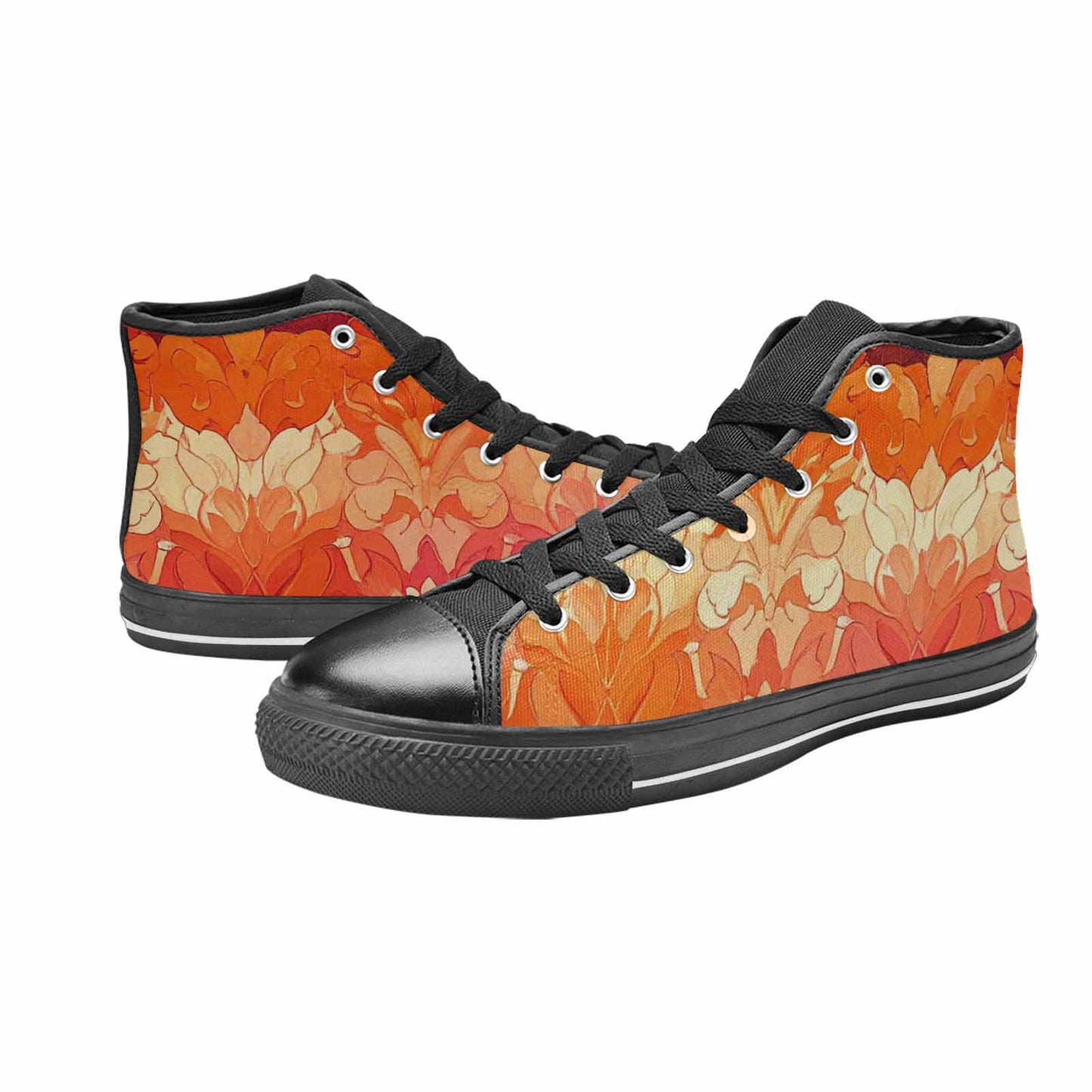 MEN'S Lesbian Flag Color High Top Canvas Aesthetic Custom Shoes