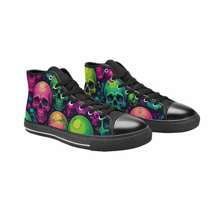 MEN'S Skulls - Neon High Top Canvas Aesthetic Sneakers