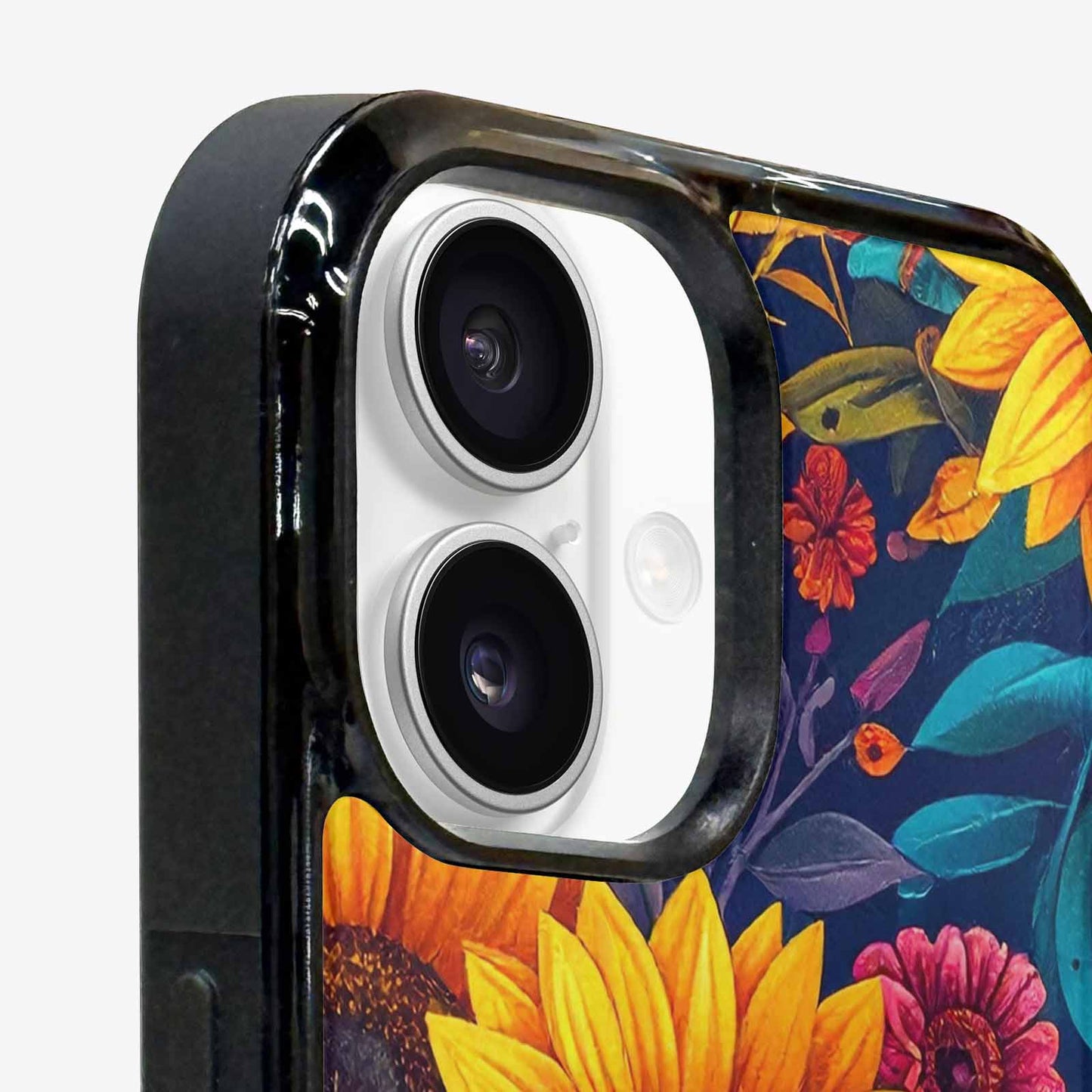 iPhone 16 Case — Sunflower Skulls Print Custom, Custom Printed Phone Case
