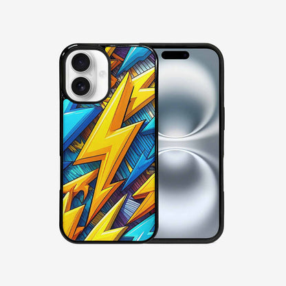 iPhone 16 Case — Lightning Bolt Storm Pattern Hundreds Of, Custom Print Case Cover