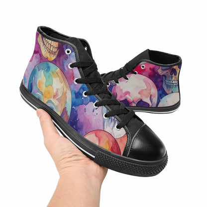 WOMEN'S Kulls - Watercolor High Top Canvas Vivid Custom Shoes