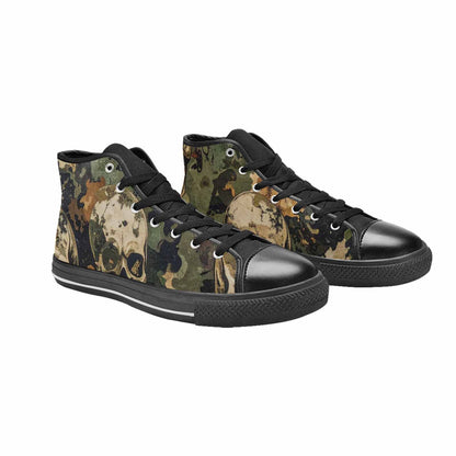 MEN'S Military Camo Skull High Top Canvas Aesthetic Shoes