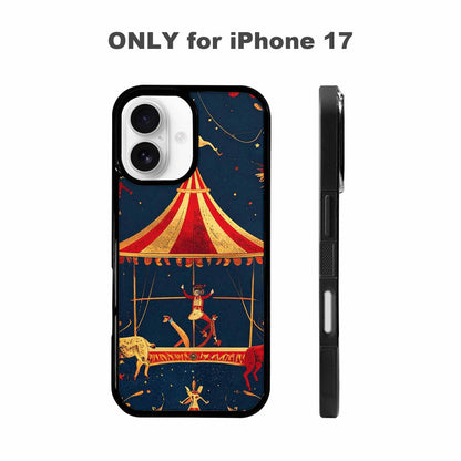 iPhone 17 Case — Vintage Circus Art Pattern Retro Vintage, Personalized Phone Case