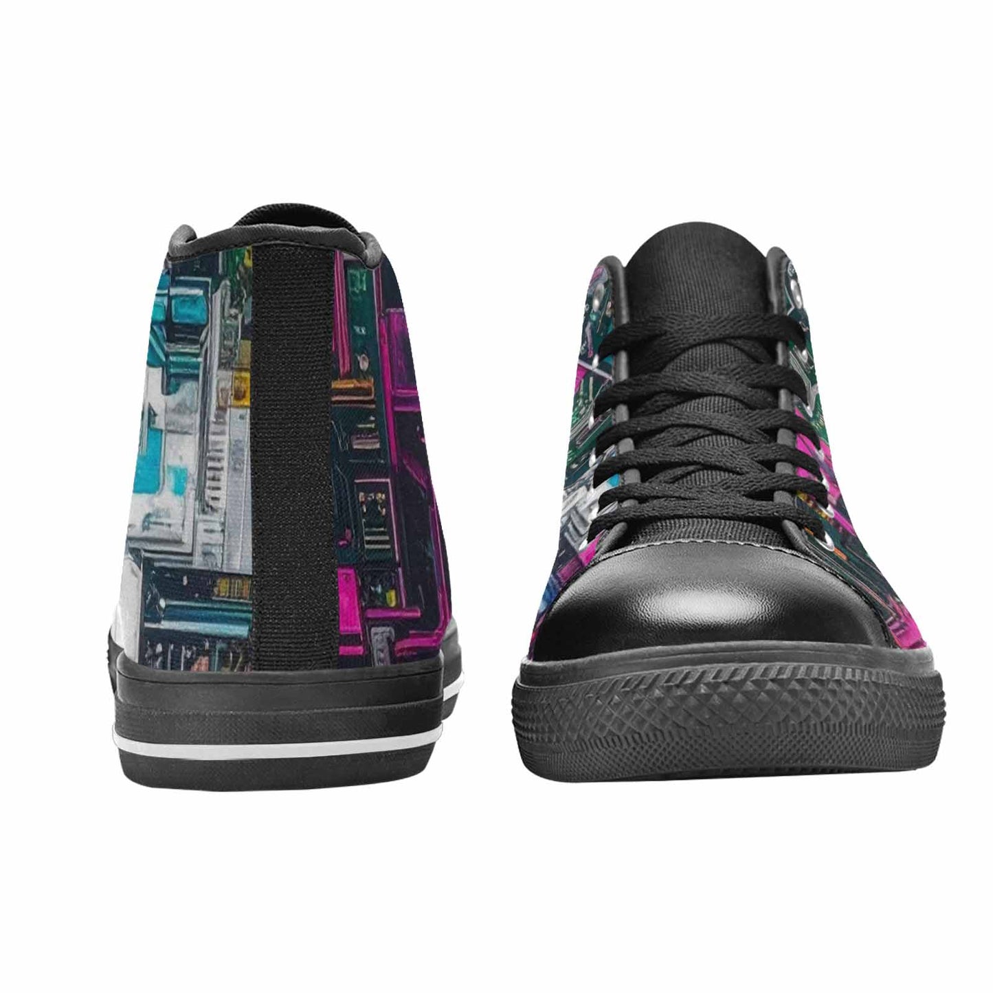 MEN'S Circuit Board Cyberpunk High Top Canvas Aesthetic Sneakers