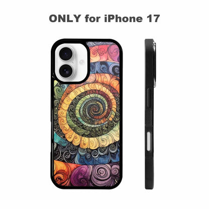 iPhone 17 Case — Tie Dye Swirls (black Tie Dye, Custom Art Phone Cover