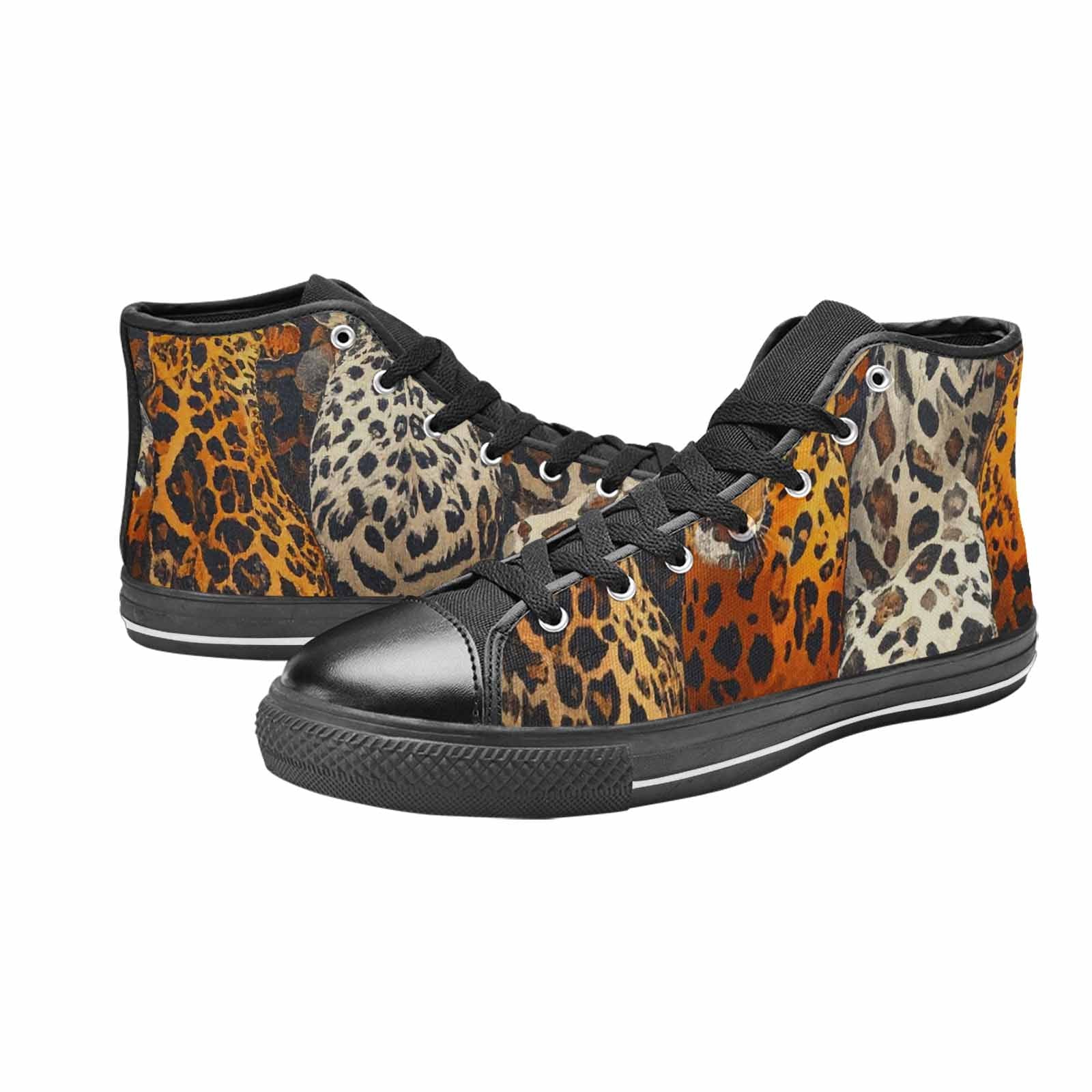 MEN'S Animal Print High Top Canvas Neon Fantasy Sneakers