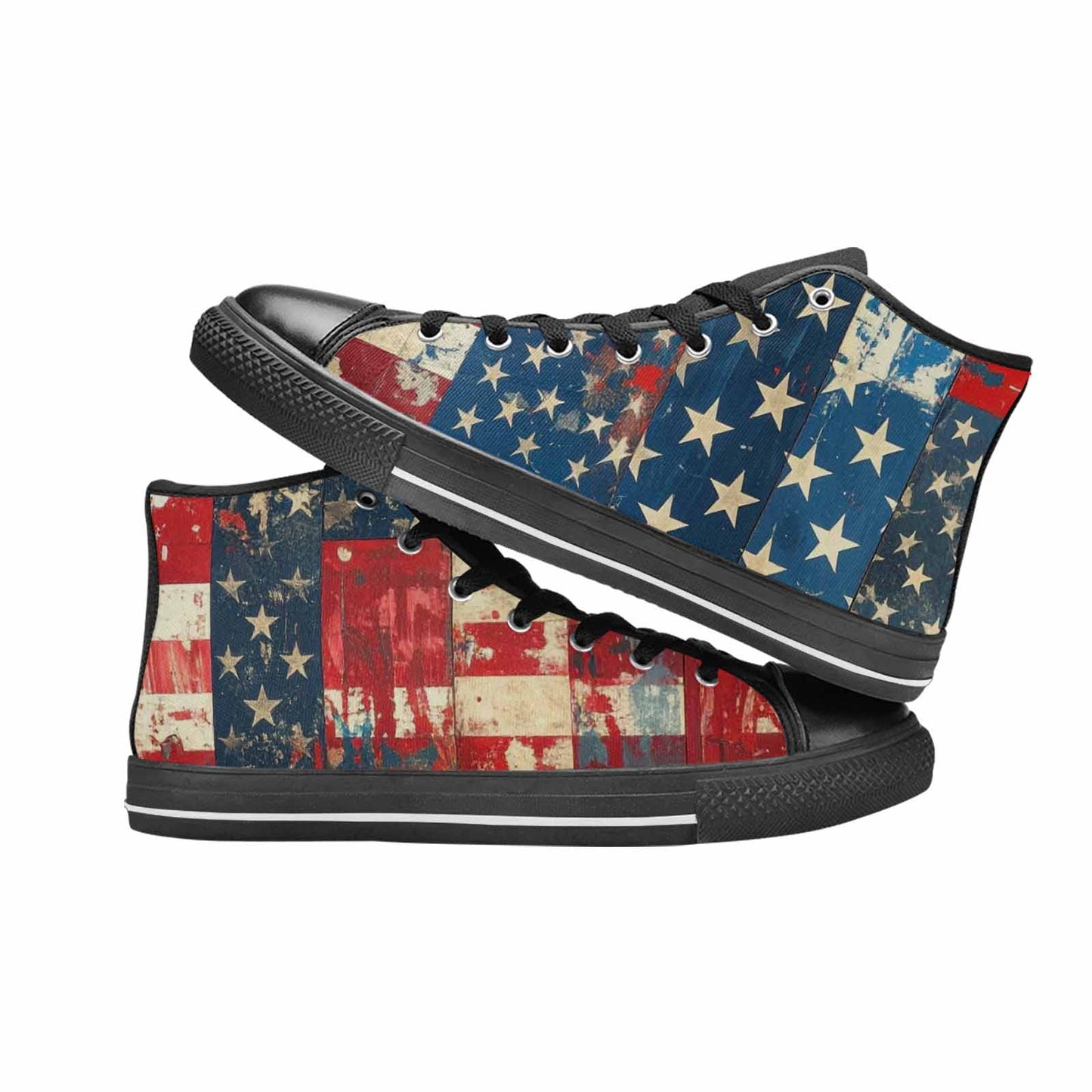 MEN'S American Flag Stars High Top Canvas Y2K Sneakers