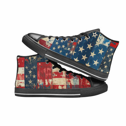 MEN'S American Flag Stars High Top Canvas Y2K Sneakers