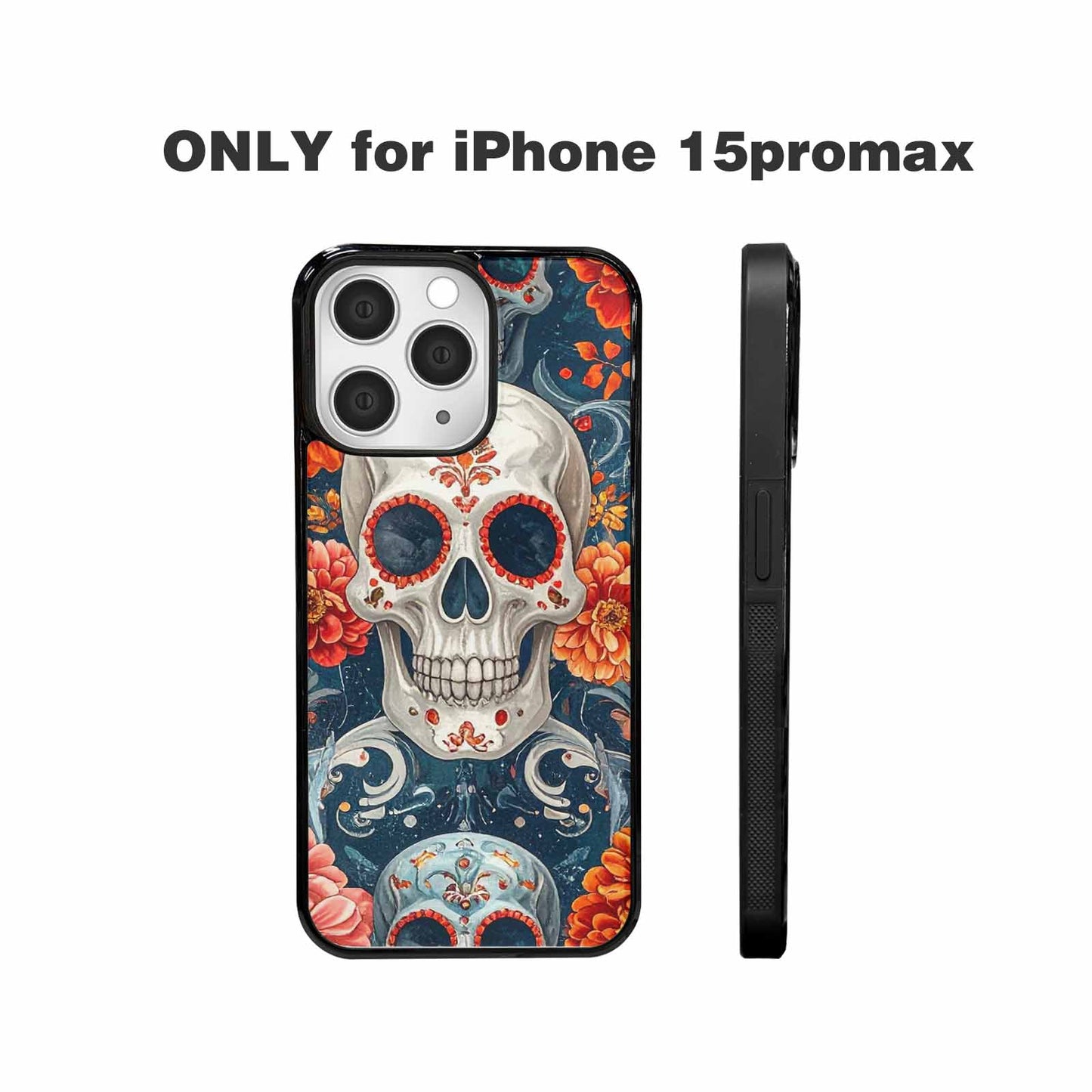 iPhone 15 Pro Max Case — Marble Skull Custom, Customized Protective Case