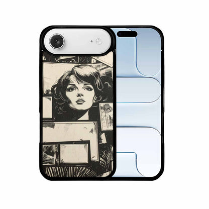 iPhone 17 Air Case — Black And White Solid Black Retro, Custom Phone Case