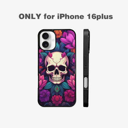 iPhone 16 Plus Case — Lotus Many Hundreds Of Skulls Art, Unique Phone Case Design