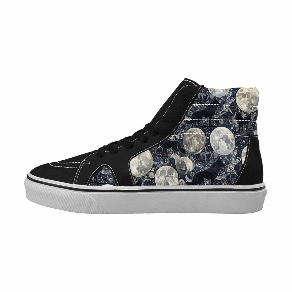 WOMEN'S Wolves Everywhere Collage High Top Canvas Aesthetic Sneakers