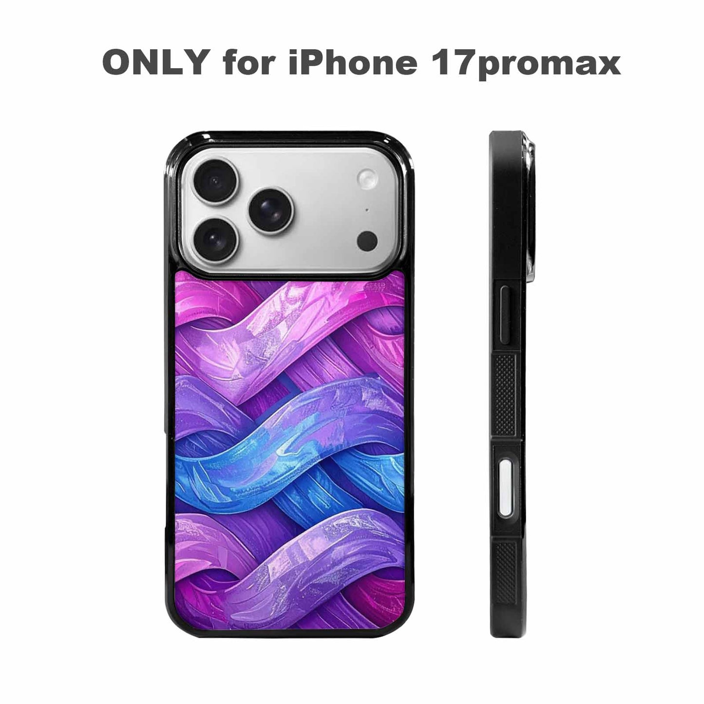 iPhone 17 Pro Max Case — Bisexual Flag Color Theme Original Art, Custom Print Case Cover