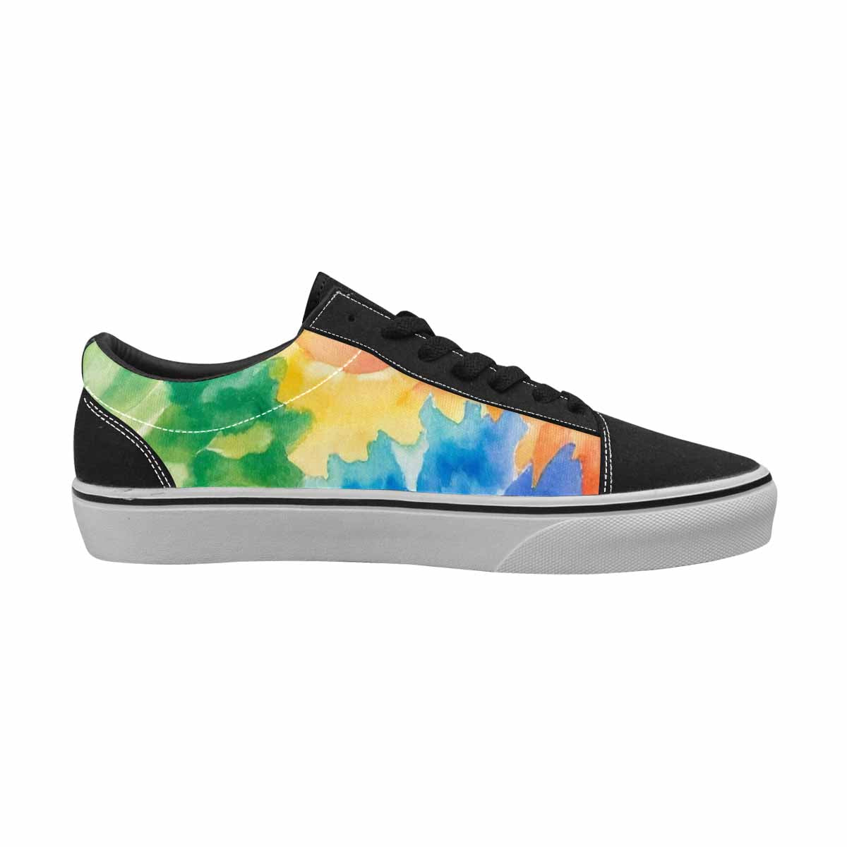 WOMEN'S Tie Dye Swirl Canvas Lace-Up Aesthetic Sneakers