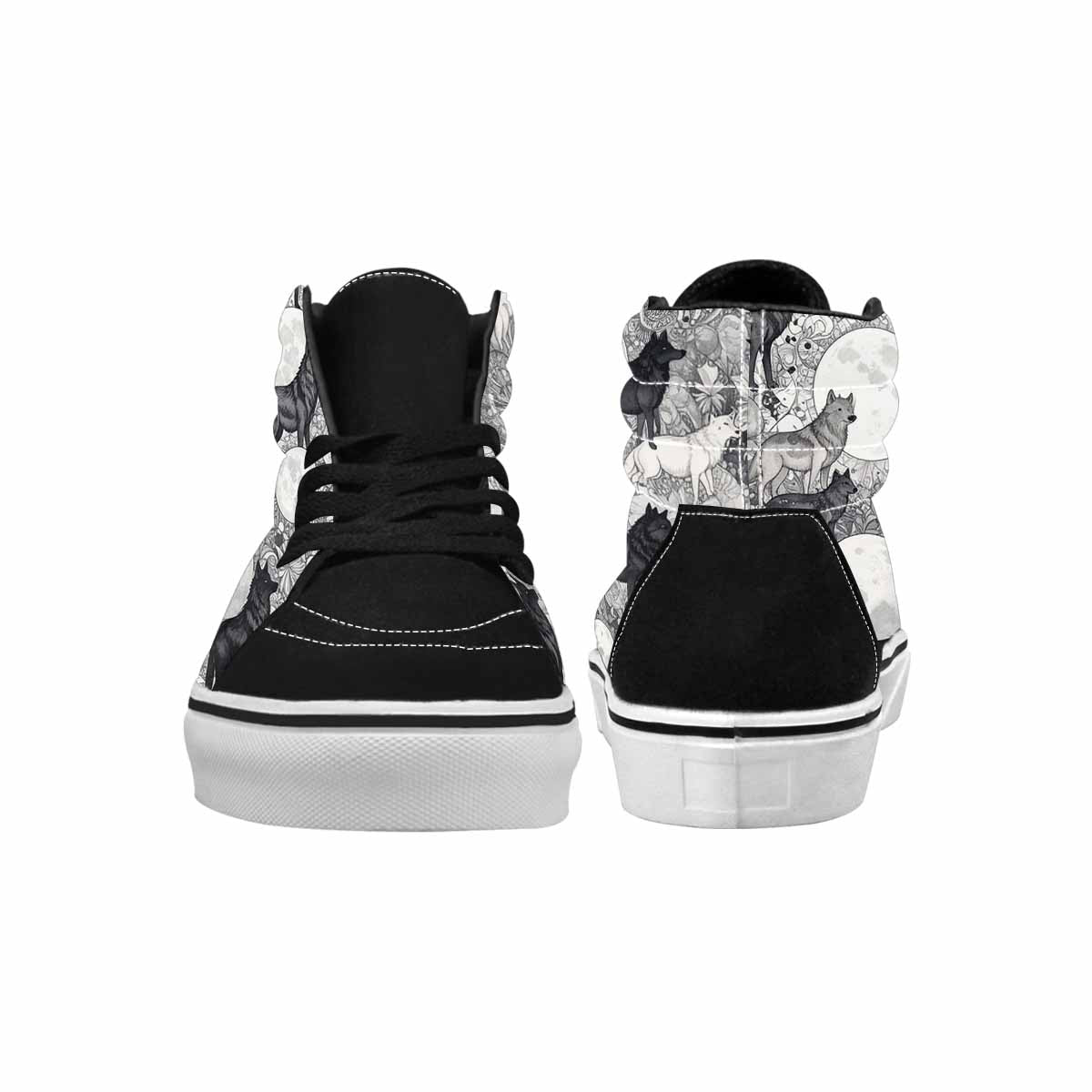 WOMEN'S Wolves Everywhere Collage High Top Canvas Dreamcore Sneakers