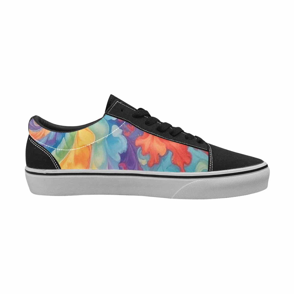 WOMEN'S Tie Dye Swirls Tie Lace-Up Canvas Dark Academia Sneakers