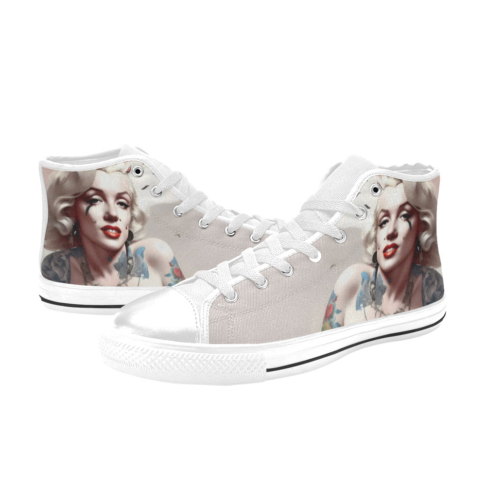 WOMEN'S Cc Retro Model 3 High Top Canvas Surreal Custom Sneakers