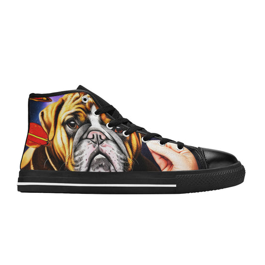 MEN'S Space Dog 2 Men’S High Top Canvas Cottagecore Custom Shoes