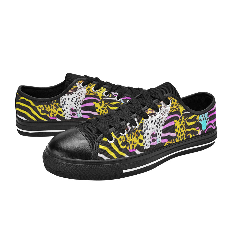 MEN'S Neon Animal Print Canvas Aesthetic Shoes