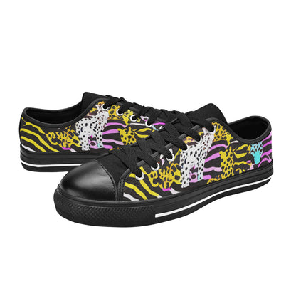 MEN'S Neon Animal Print Canvas Aesthetic Shoes