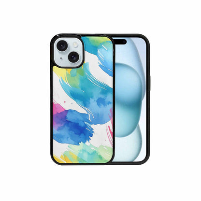 iPhone 15 Case — Trans Strong Watercolor Seamless Pattern Vibrant, Unique Phone Case Design