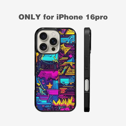 iPhone 16 Pro Case — 80s Retro Motif 80s Retro Motifs, Customized Protective Case