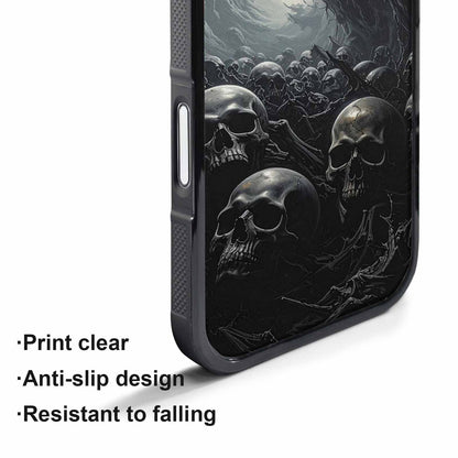 iPhone 17 Pro Case — Skull Dark Art Gothic Print Gothic, Custom Printed Phone Case