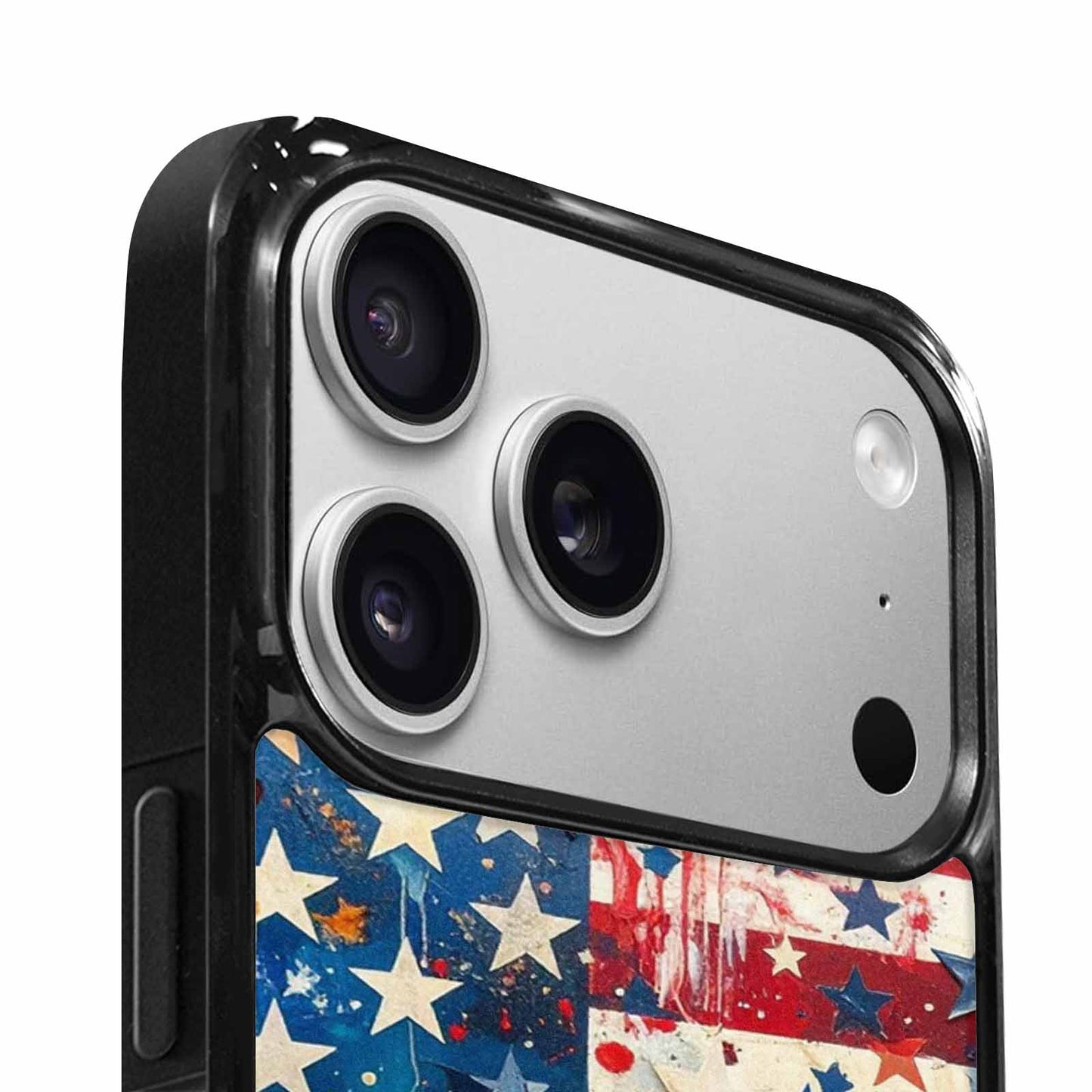iPhone 17 Pro Max Case — Patriotic Stars And Stripes Galaxy Space, Customized Protective Case