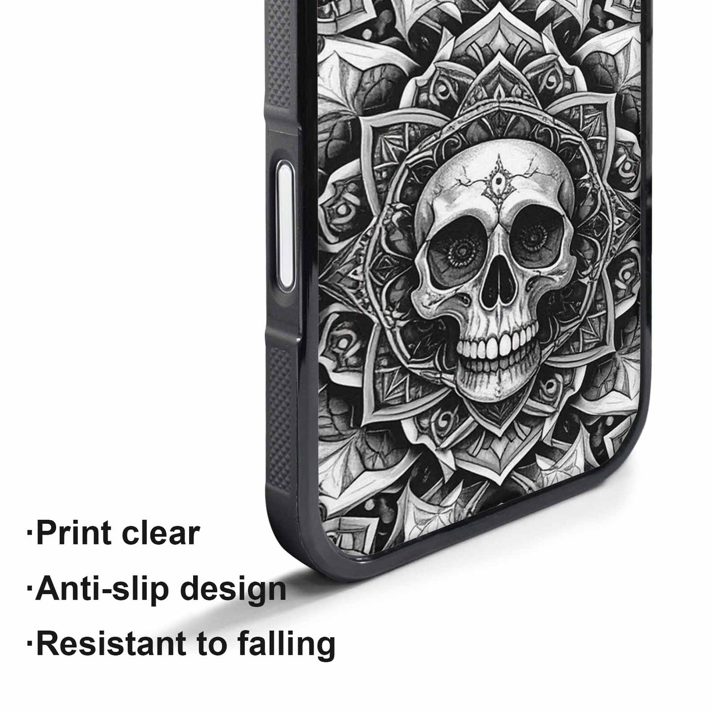 iPhone 17 Pro Case — Skull Dark Art Gothic Print Gothic, Custom Printed Phone Case
