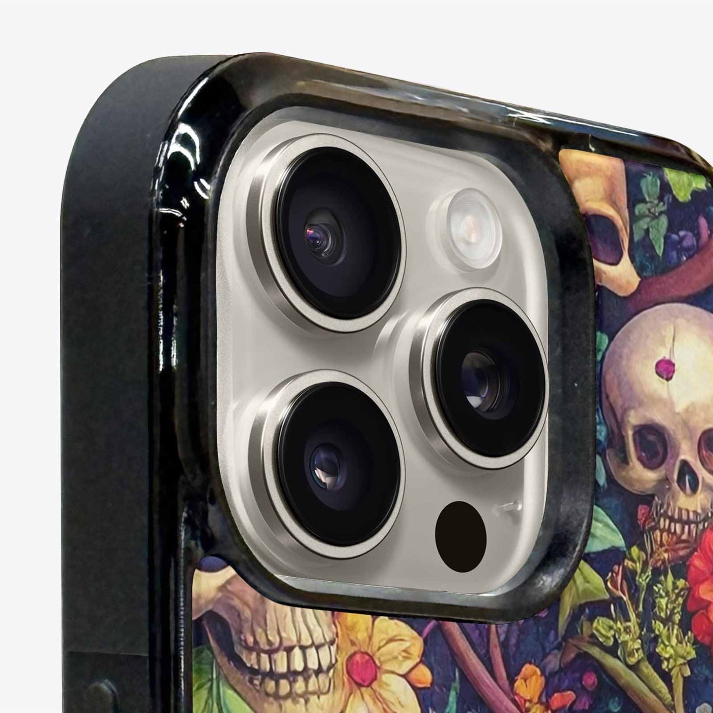 iPhone 16 Pro Case — Skulls Botanicalskulls Pattern, Unique Phone Case Design