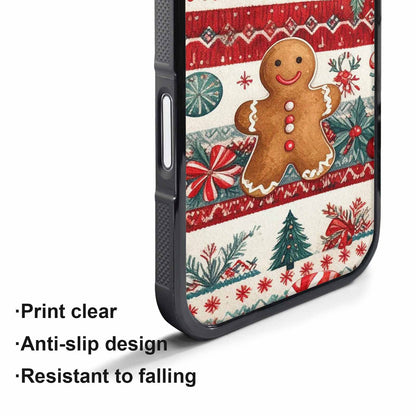 iPhone 17 Pro Max Case — Small Christmas Holly Snowflake Original Art, Custom Phone Case