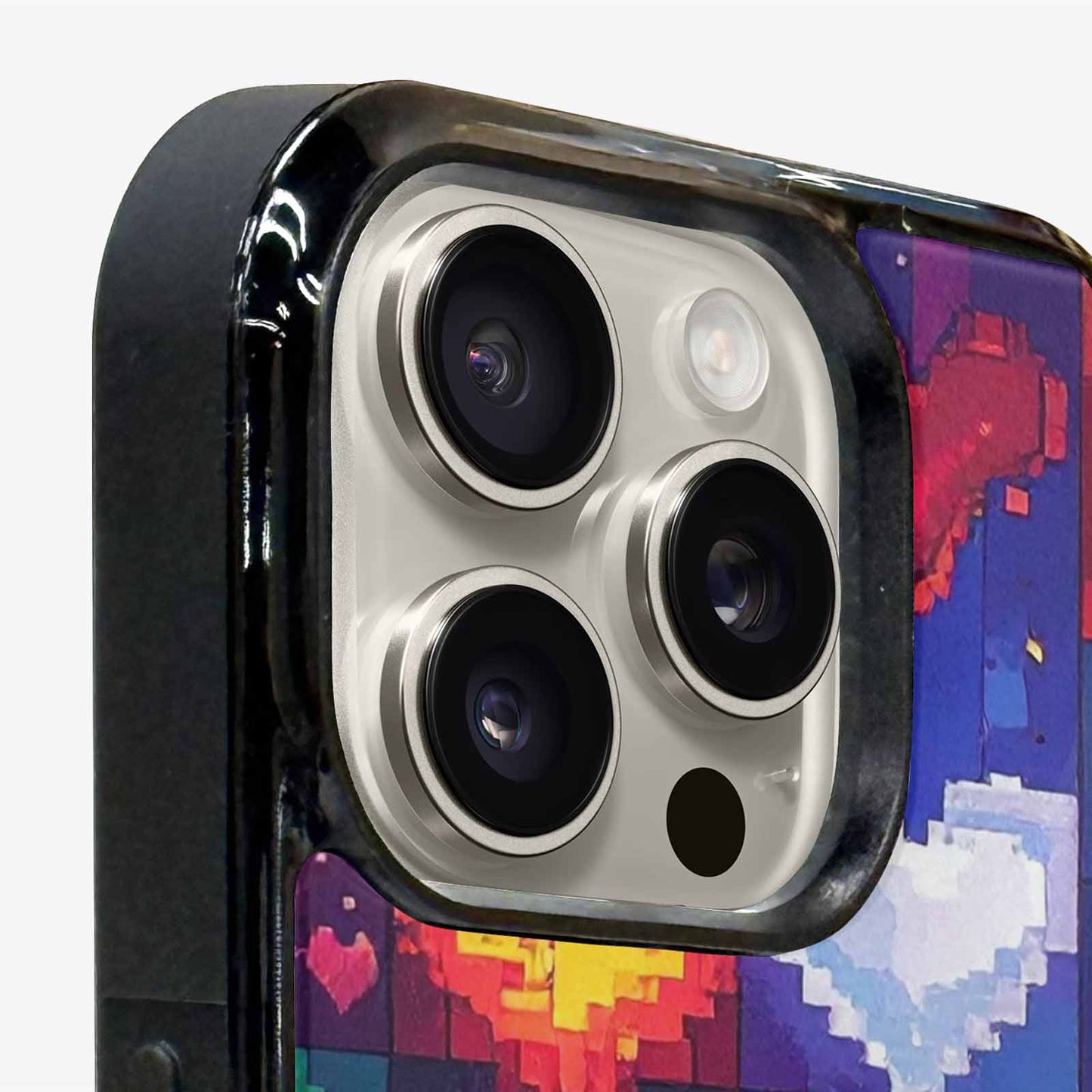 iPhone 16 Pro Max Case — Pixel Art 8 Bit Burst Pattern, Custom Phone Case