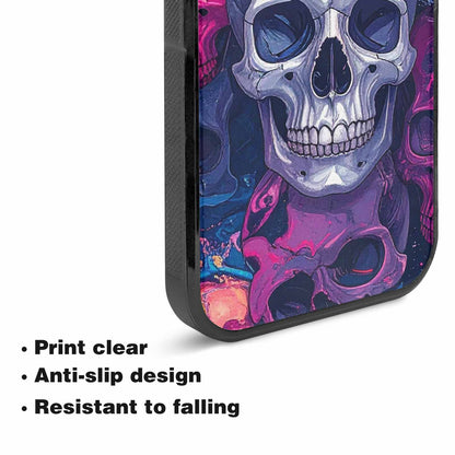 iPhone 15 Plus Case — Marble Skull Custom Personalized Phone Cover, Unique Phone Case Design