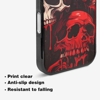 iPhone 16 Case — 1000\'s Of Skulls Overlapping Eachother Everywhere, Custom Print Case Cover