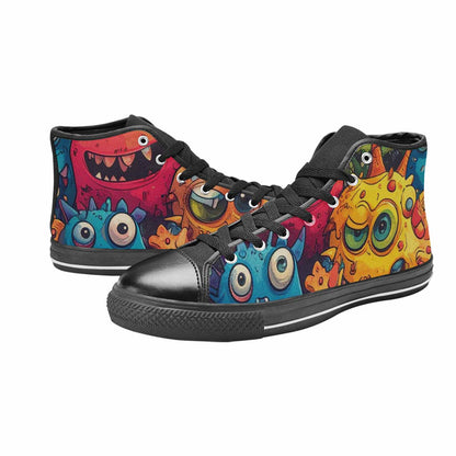 WOMEN'S Cartoon Monster Character High Top Canvas Vivid Sneakers