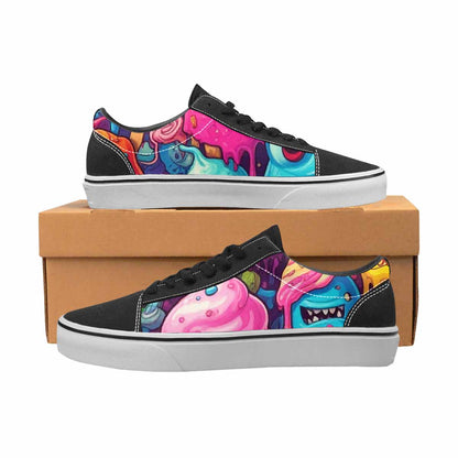 WOMEN'S Melting Ice Cream Monster Lace-Up Canvas Grunge Shoes