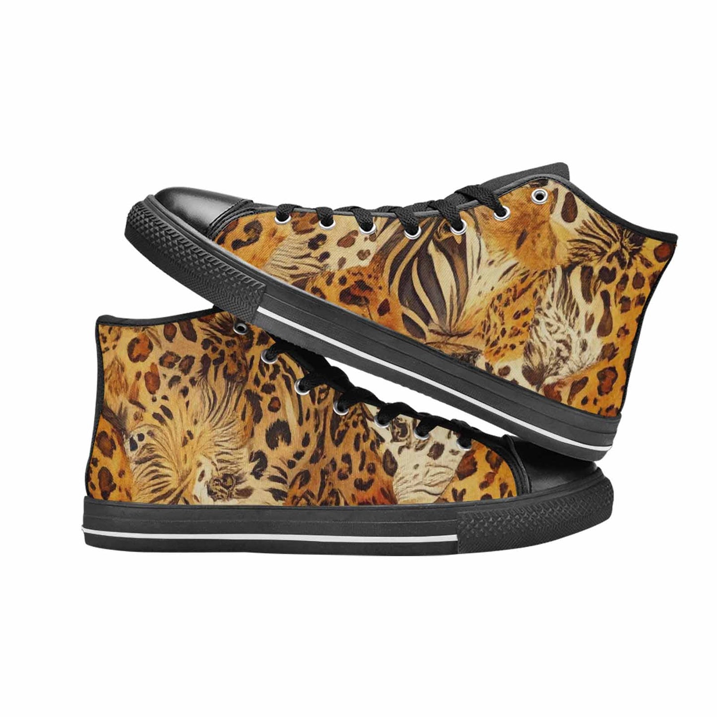WOMEN'S Animal Print High Top Canvas Cottagecore Sneakers