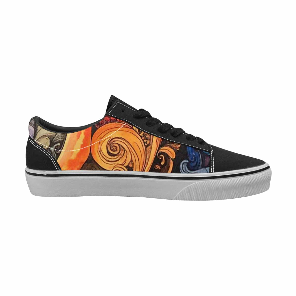 WOMEN'S Tie Lace-Up Canvas Kaleidoscope Custom Sneakers