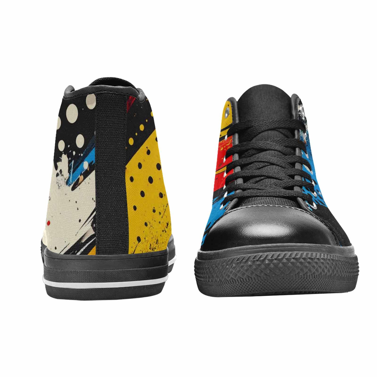 MEN'S Comic Book Halftone High Top Canvas Neon Fantasy Sneakers
