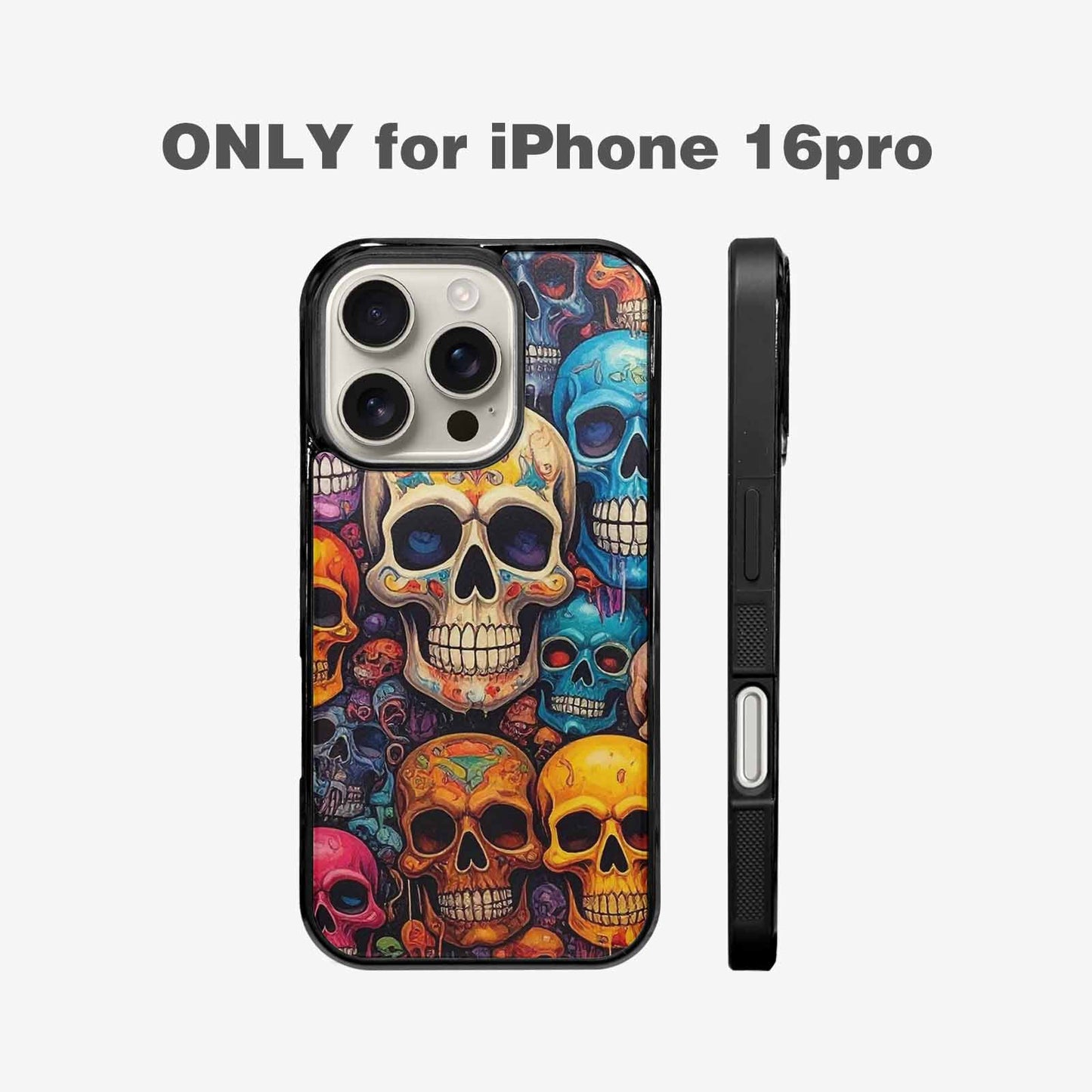 iPhone 16 Pro Case — Skulls General Skulls Pattern, Custom Made Phone Cover