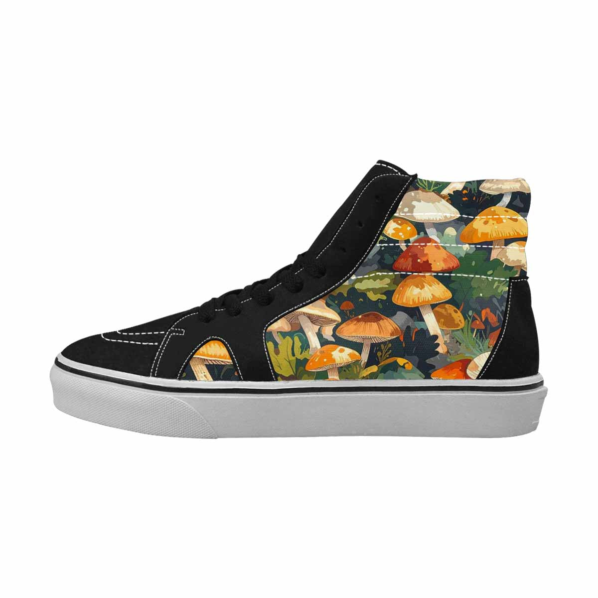 MEN'S Mushrooms  Camo Mushrooms High Top Canvas Wallpaper Art Sneakers