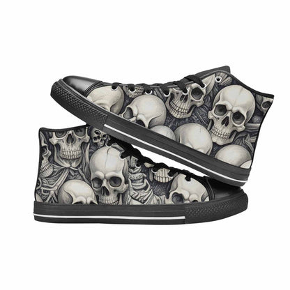 WOMEN'S Skulls - Classic High Top Canvas Aesthetic Custom Sneakers
