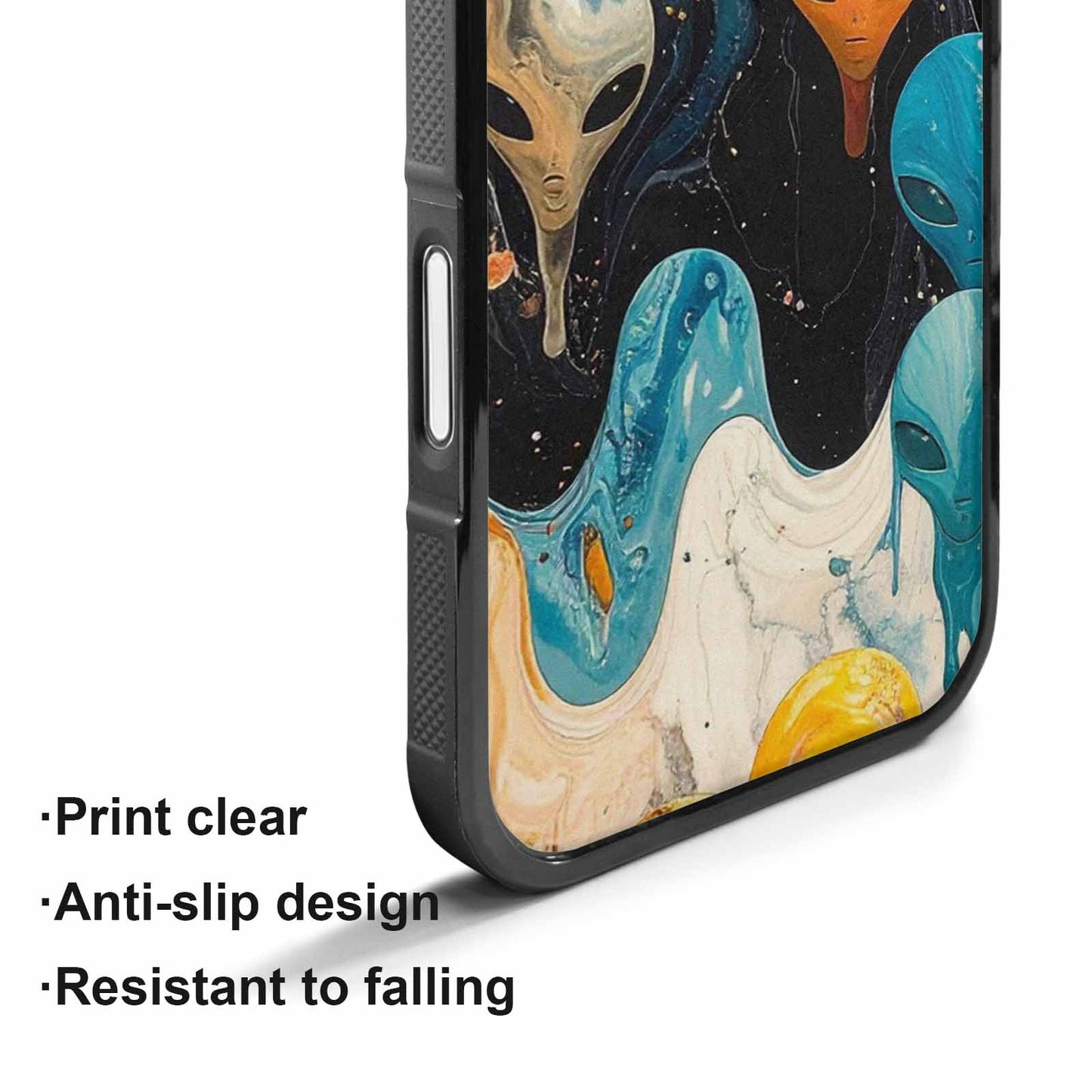 iPhone 17 Case — Aliens Marblealiens Pattern Alien Scifi, Custom Art Phone Cover