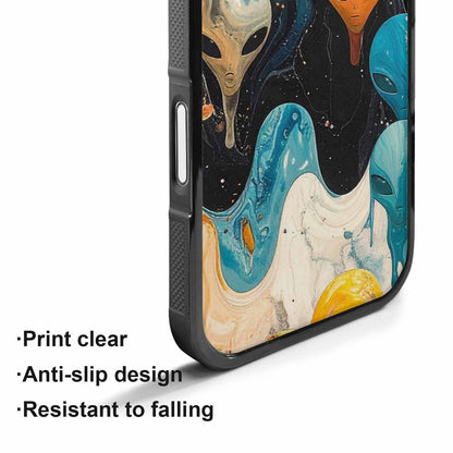iPhone 17 Case — Aliens Marblealiens Pattern Alien Scifi, Custom Art Phone Cover