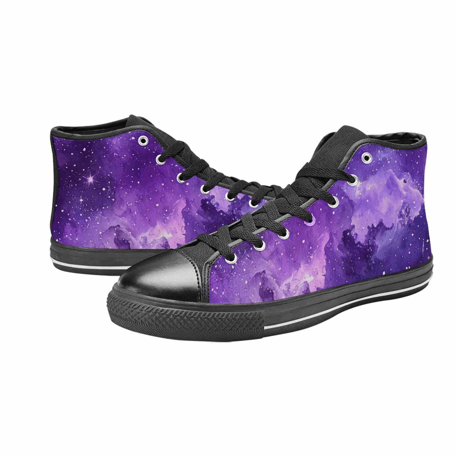 MEN'S Galaxy Art - High Top Canvas Dark Academia Sneakers
