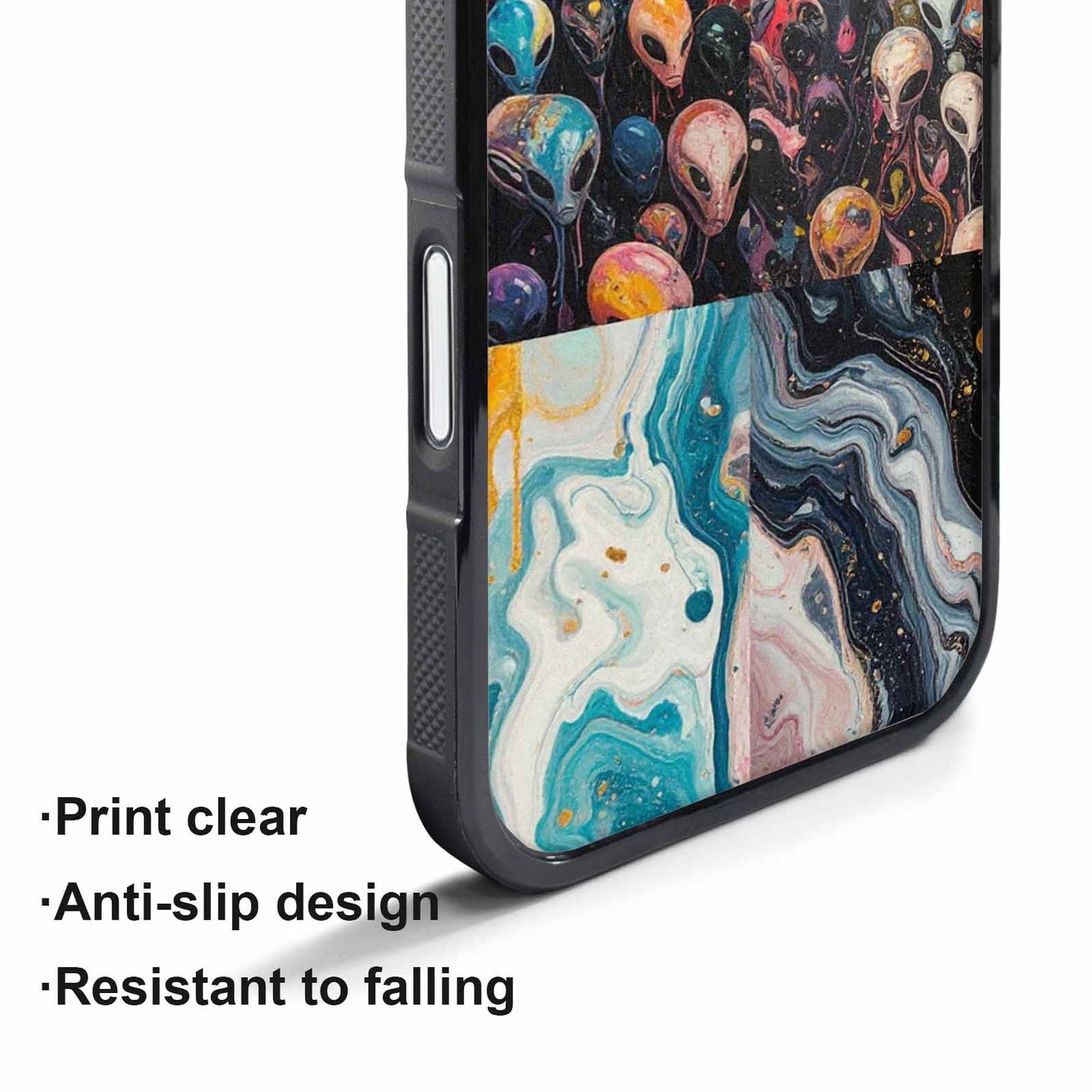 iPhone 17 Air Case — Aliens Marblealiens Pattern Dms Alien Scifi, Custom Print Case Cover