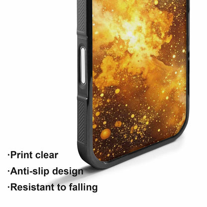 iPhone 17 Case — Galaxy Art Golden Cosmic Galaxy Space, Custom Printed Phone Case